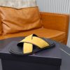 Zegna Suede Criss-Cross Sandals – Mustard Yellow & Dark Brown