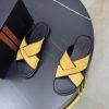 Zegna Suede Criss-Cross Sandals – Mustard Yellow & Dark Brown
