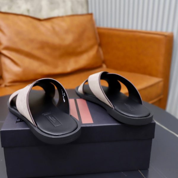 Zegna Suede Criss-Cross Sandals – Sand & Dark Brown (5) Zegna Suede Criss-Cross Sandals – Sand & Dark Brown