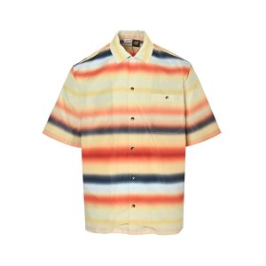 e9241556 (1) Loewe Fading Stripe Short-Sleeve Shirt- Orange