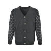 Louis Vuitton Monogram Mix Cashmere Cardigan- grey