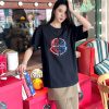 Moncler Paint-Splatter Logo T-Shirt- Black