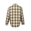 AMI Paris Boxy Beige Checkered Shirt Ami De Coeur In Canvas- Caramel (6) AMI Paris Boxy Beige Checkered Shirt Ami De Coeur In Canvas- Caramel