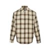 AMI Paris Boxy Beige Checkered Shirt Ami De Coeur In Canvas- Caramel (8) AMI Paris Boxy Beige Checkered Shirt Ami De Coeur In Canvas- Caramel