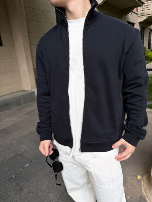 Acne Studios Back Zip-Up Sweatshirt- Black