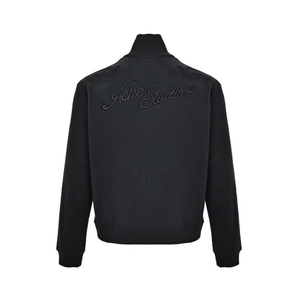 Acne Studios Back Zip-Up Sweatshirt- Black