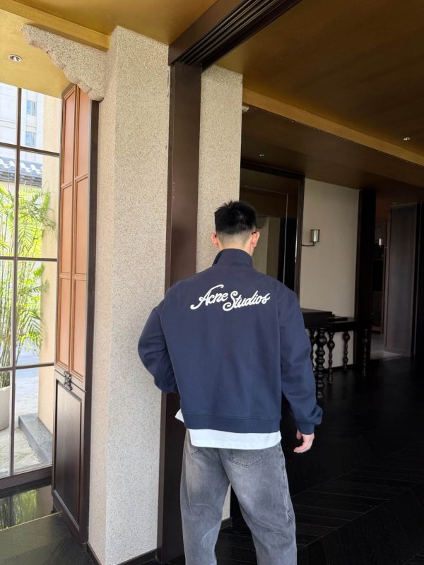 Acne Studios Back Zip-Up Sweatshirt- Navy Blue (1) Acne Studios Back Zip-Up Sweatshirt- Navy Blue