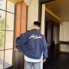 Acne Studios Back Zip-Up Sweatshirt- Navy Blue (4) Acne Studios Back Zip-Up Sweatshirt- Navy Blue