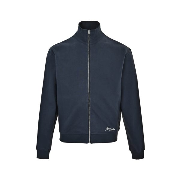 Acne Studios Back Zip-Up Sweatshirt- Navy Blue (8) Acne Studios Back Zip-Up Sweatshirt- Navy Blue