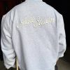 Acne Studios Back Zip-Up Sweatshirt- Pale Grey
