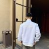 Acne Studios Back Zip-Up Sweatshirt- Pale Grey