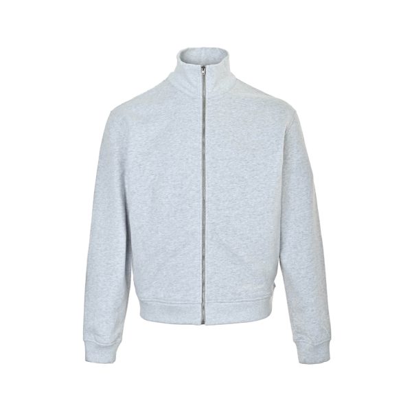 Acne Studios Back Zip-Up Sweatshirt- Pale Grey