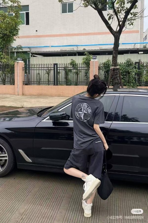 Acne Studios Logo Print Sweat Shorts- Black (1) Acne Studios Logo Print Sweat Shorts- Black