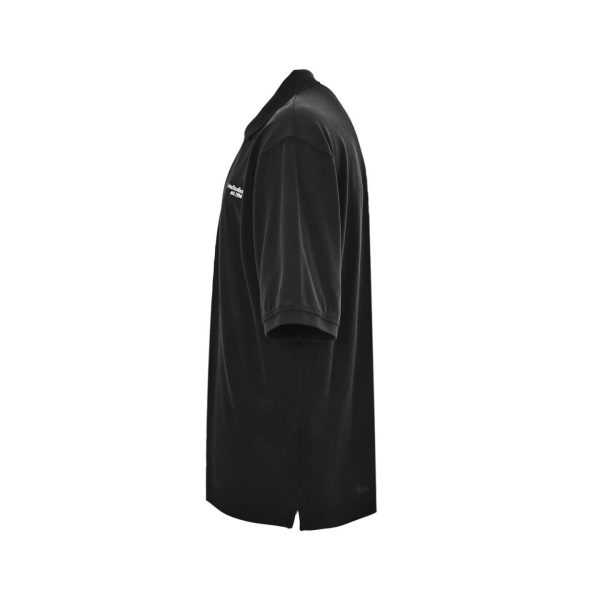 Acne Studios Washed Logo Polo Shirt- Black (1) Acne Studios Washed Logo Polo Shirt- Black