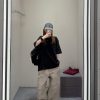 Acne Studios Washed Logo Polo Shirt- Black (4) Acne Studios Washed Logo Polo Shirt- Black