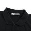 Acne Studios Washed Logo Polo Shirt- Black (6) Acne Studios Washed Logo Polo Shirt- Black