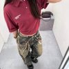 Acne Studios Washed Logo Polo Shirt- Maroon Red (6) Acne Studios Washed Logo Polo Shirt- Maroon Red