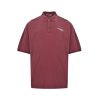 Acne Studios Washed Logo Polo Shirt- Maroon Red (9) Acne Studios Washed Logo Polo Shirt- Maroon Red