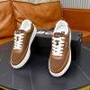 BOSS Mixed-Material Cupsole Sneaker – Brown
