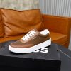 BOSS Mixed-Material Cupsole Sneaker – Brown