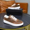 BOSS Mixed-Material Cupsole Sneaker – Brown