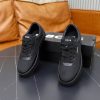 BOSS Mixed-Material Cupsole Sneaker – Triple Black