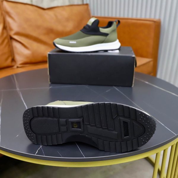 BOSS Slip-On Runner Sneaker – Olive Green & Black (7) BOSS Slip-On Runner Sneaker – Olive Green & Black