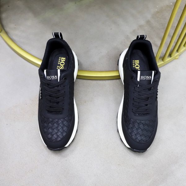 BOSS Woven-Panel Low-Top Sneaker – Black (4) BOSS Woven-Panel Low-Top Sneaker – Black