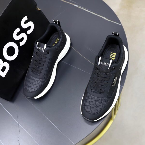 BOSS Woven-Panel Low-Top Sneaker – Black (5) BOSS Woven-Panel Low-Top Sneaker – Black