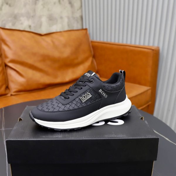 BOSS Woven-Panel Low-Top Sneaker – Black (7) BOSS Woven-Panel Low-Top Sneaker – Black