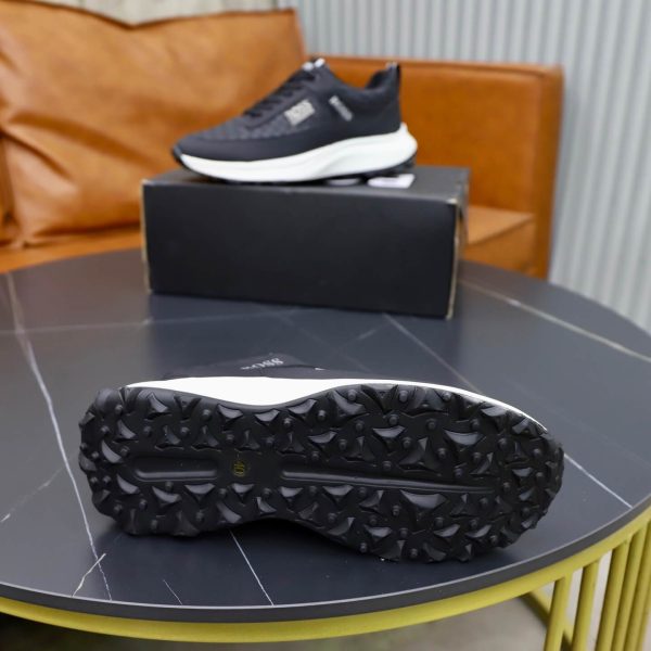 BOSS Woven-Panel Low-Top Sneaker – Black (9) BOSS Woven-Panel Low-Top Sneaker – Black