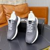 BOSS Woven-Panel Low-Top Sneaker – Grey