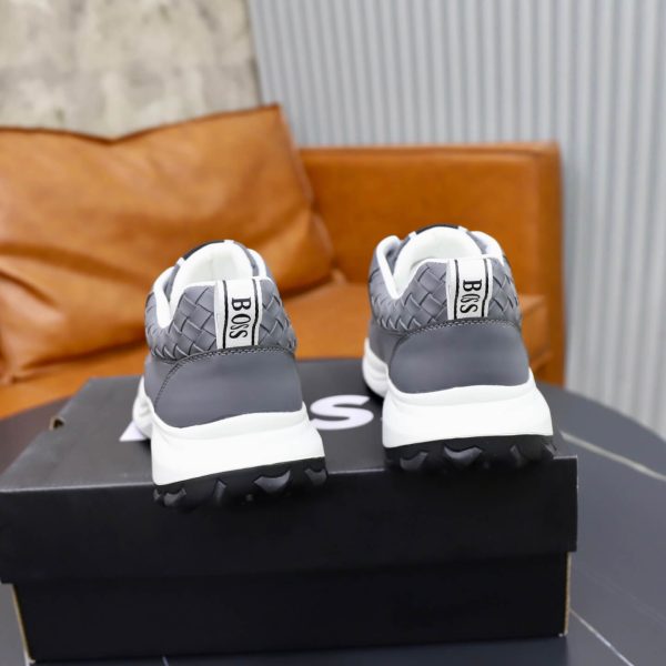 BOSS Woven-Panel Low-Top Sneaker – Grey