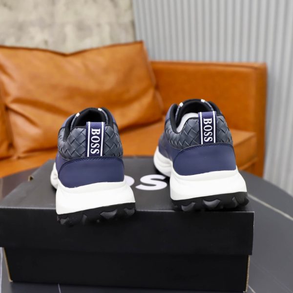 BOSS Woven-Panel Low-Top Sneaker – Navy Blue (6) BOSS Woven-Panel Low-Top Sneaker – Navy Blue