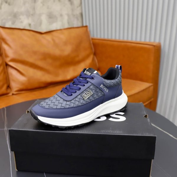 BOSS Woven-Panel Low-Top Sneaker – Navy Blue (7) BOSS Woven-Panel Low-Top Sneaker – Navy Blue