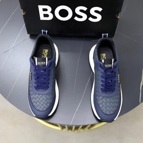 BOSS Woven-Panel Low-Top Sneaker – Navy Blue (8) BOSS Woven-Panel Low-Top Sneaker – Navy Blue