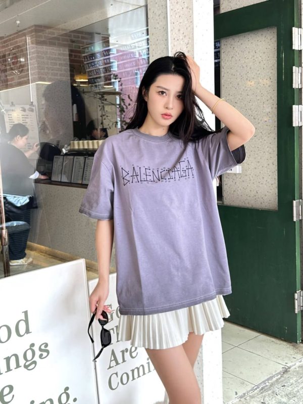 Balenciaga Connect The Dots T-Shirt- Heather Grey