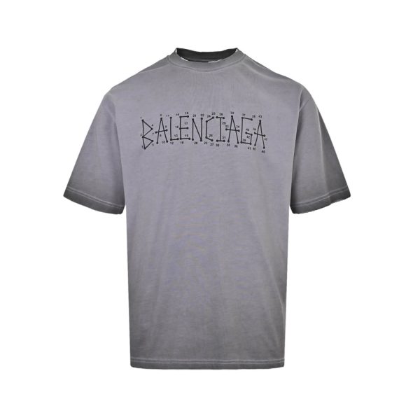 Balenciaga Connect The Dots T-Shirt- Heather Grey