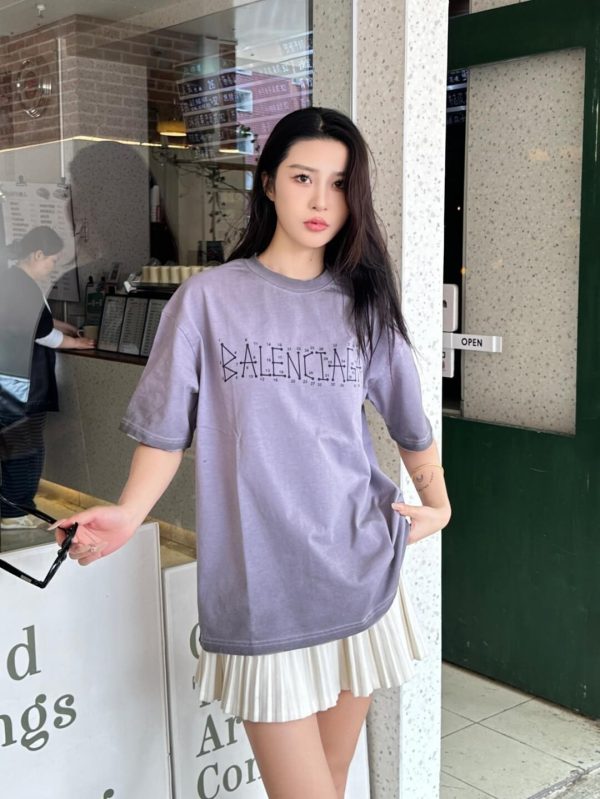 Balenciaga Connect The Dots T-Shirt- Heather Grey