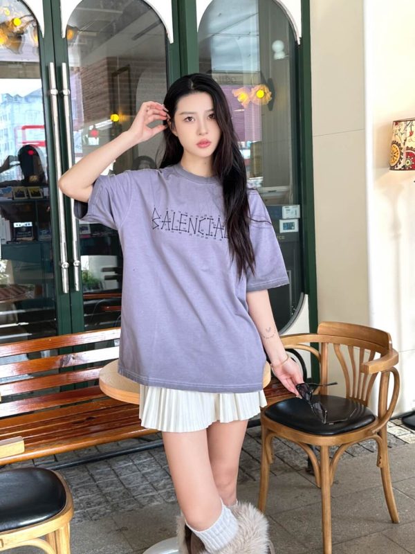 Balenciaga Connect The Dots T-Shirt- Heather Grey