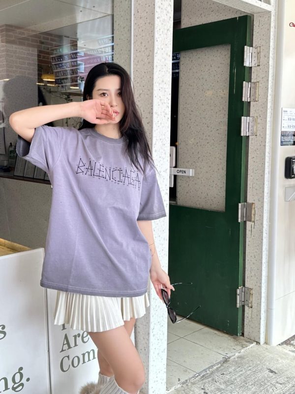Balenciaga Connect The Dots T-Shirt- Heather Grey