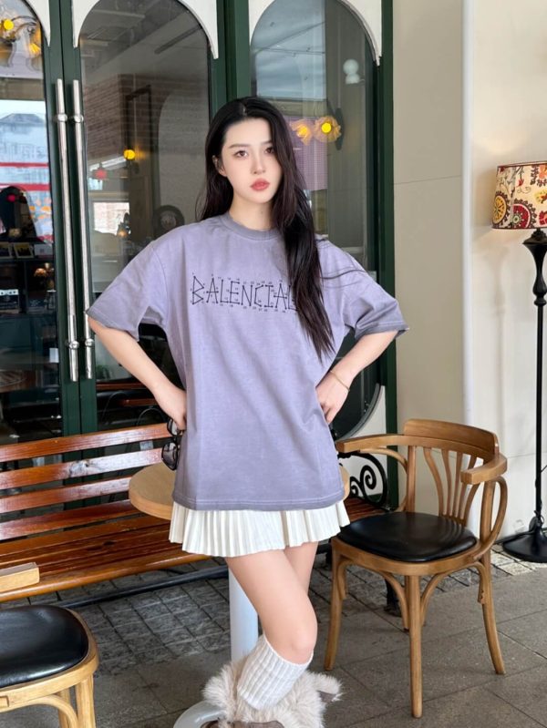 Balenciaga Connect The Dots T-Shirt- Heather Grey
