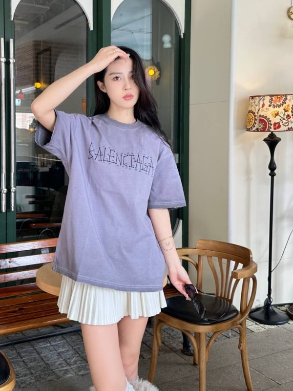 Balenciaga Connect The Dots T-Shirt- Heather Grey