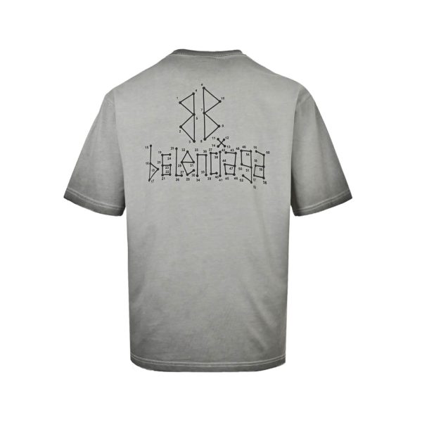 Balenciaga Connect The Dots T-Shirt- Light Grey (1) Balenciaga Connect The Dots T-Shirt- Light Grey