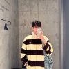 Balenciaga Striped Cotton-Jersey Polo Shirt- Beige