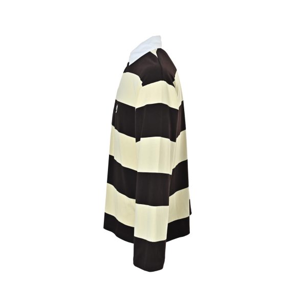 Balenciaga Striped Cotton-Jersey Polo Shirt- Beige