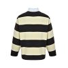 Balenciaga Striped Cotton-Jersey Polo Shirt- Beige