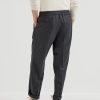 Brunello Cucinelli Cotton Linen Panama Texture Pleated Trousers- Black (2) Brunello Cucinelli Cotton Linen Panama Texture Pleated Trousers- Black