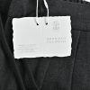 Brunello Cucinelli Cotton Linen Panama Texture Pleated Trousers- Black (6) Brunello Cucinelli Cotton Linen Panama Texture Pleated Trousers- Black