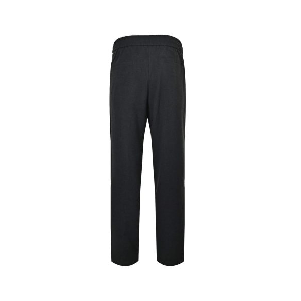 Brunello Cucinelli Cotton Linen Panama Texture Pleated Trousers- Black (8) Brunello Cucinelli Cotton Linen Panama Texture Pleated Trousers- Black